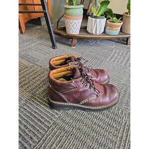 Womens Ariat‎ Leather Boots Lace Size 8.5B Western Cowboy